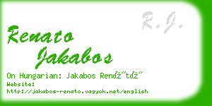 renato jakabos business card